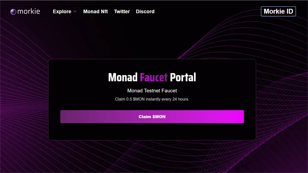 Monad-Testnet-Token-Faucets-MorkieID-Faucet